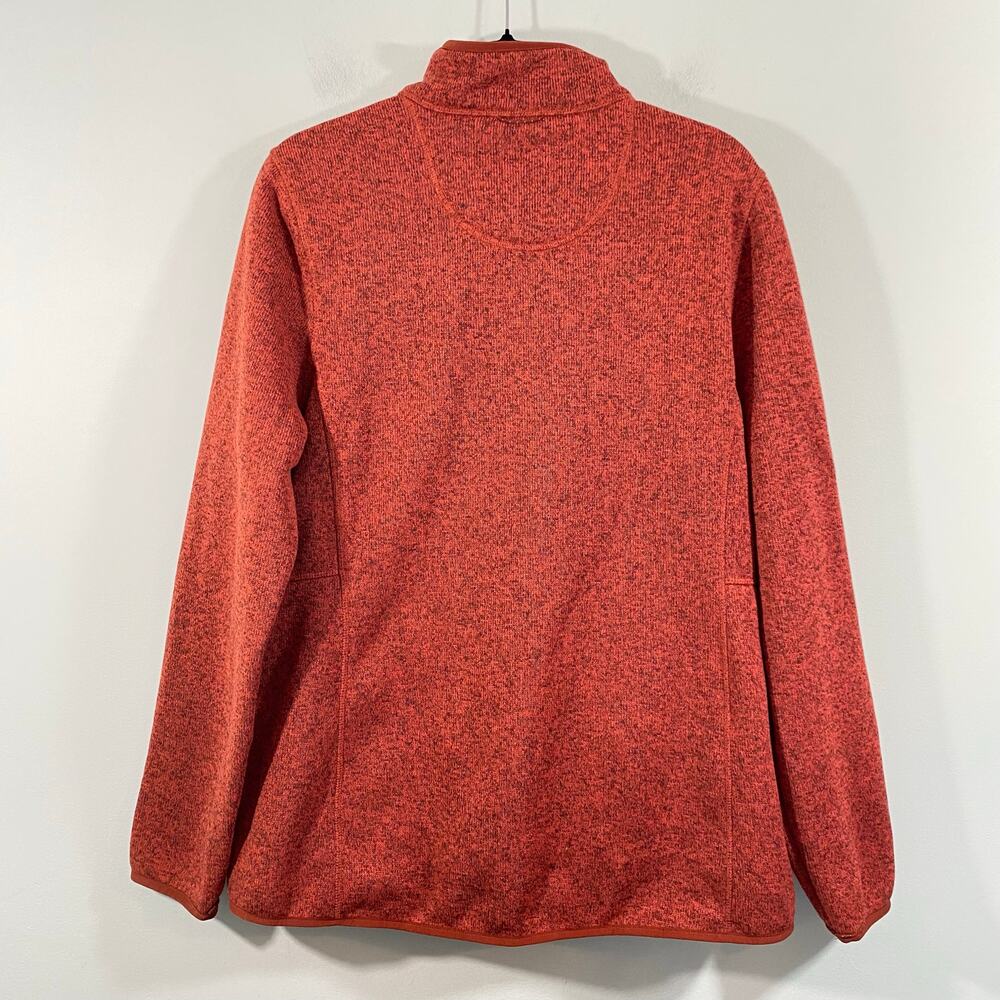 LL Bean Women Burnt Orange Full Zip Fleece Jacket Size L - Picture 7 of 7
